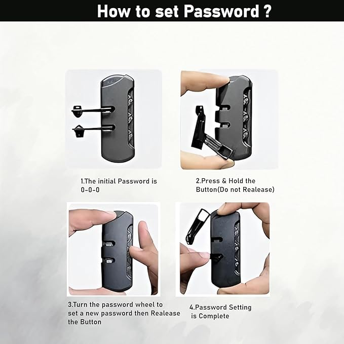 Close-up of anti-theft password zipper lock on ANVOS ANV-DR-172 sling bag