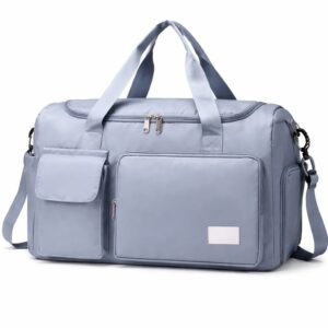 navy blue polka dot 66l clothes storage bag with clear front window for wardrobe organization